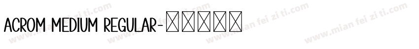Acrom Medium Regular字体转换
